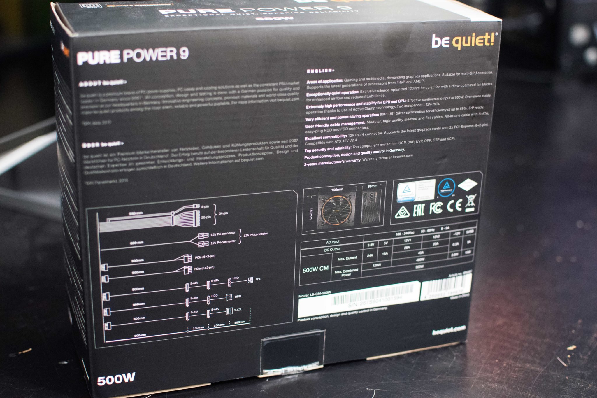be quiet! Pure Power 9 500w PSU 