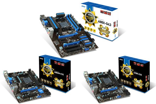 MSI FM2+ Military Class 4 Motherboards Available Now! | Play3r