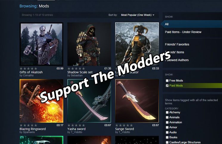 Steam Workshop Allows Modders To Charge For Mods 