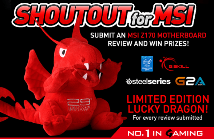 Get A Dragon With The 'SHOUT OUT for MSI' Z170 Promotion 1