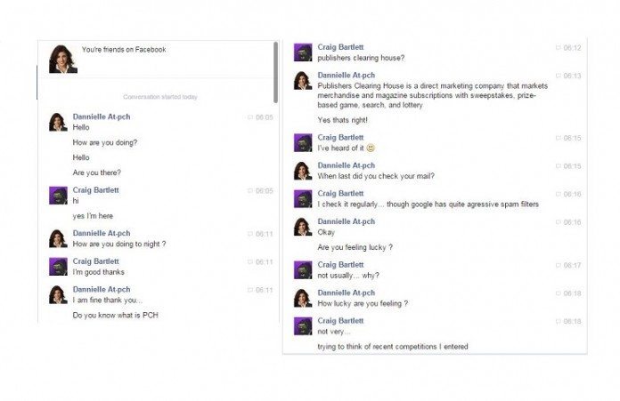 Fake PCH Facebook Friend: Meet the new scam, same as the old scam! 2