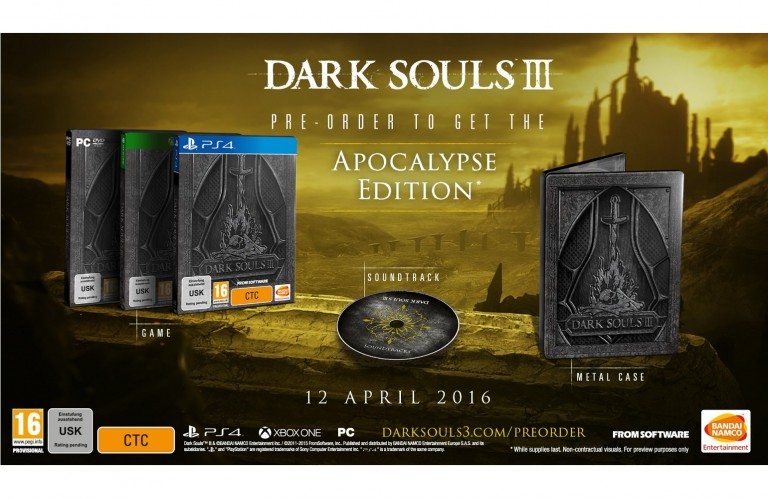 Embrace the Darkness – Pre-Order Editions Announced for Dark Souls III