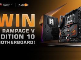 Win a ROG Rampage V Edition 10 Motherboard