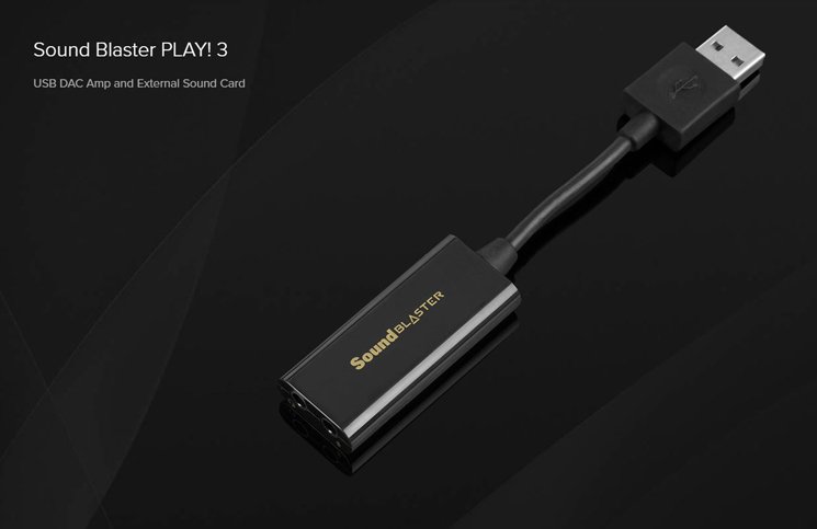 New Sound Blaster Play! 3 USB Sound Card with DAC from Creative