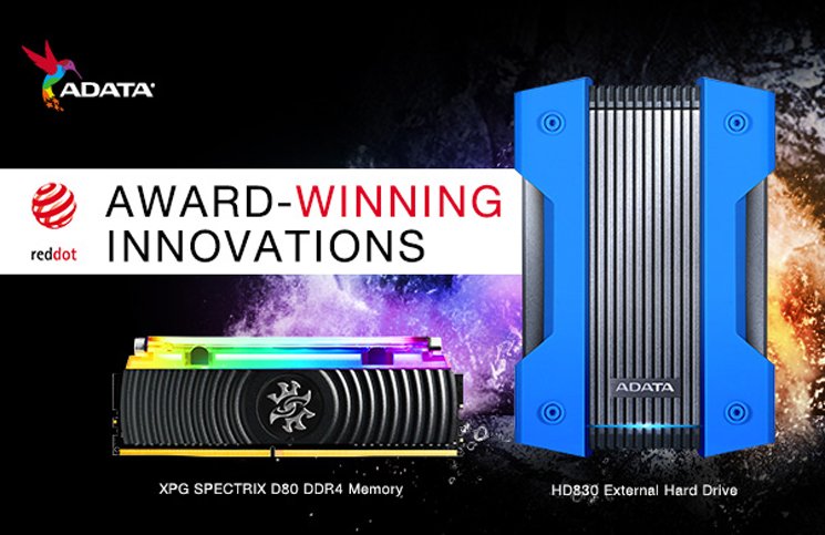 ADATA Wins Red Dot Awards for XPG SPECTRIC D80 and HD830 HDD
