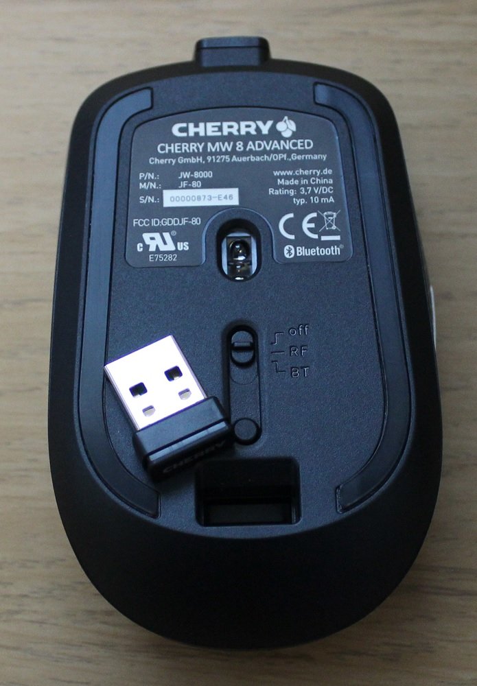 Cherry MW8 Advanced mouse underside