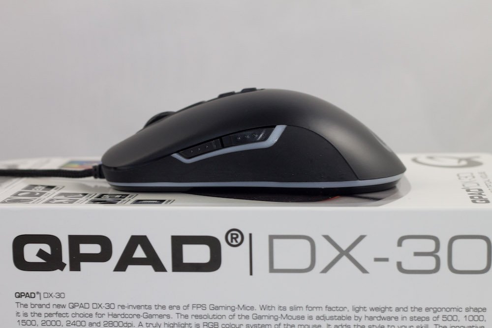Left side view of QPAD DX30