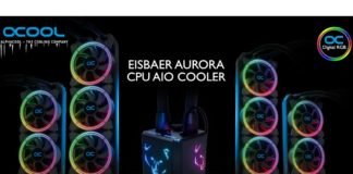 Alphacool's Eisbaer Aurora range, shown illuminated
