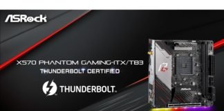 ASRock's banner image proclaiming the Thunderbolt 3 certification of the X570 Phantom Gaming ITX/TB3
