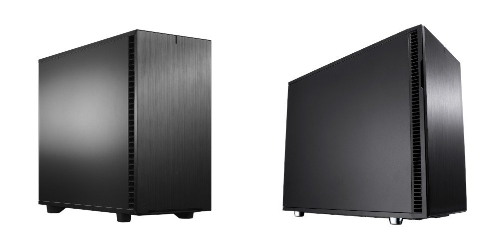The Fractal Design Define 7 next to the Define R6. They look almost identical.