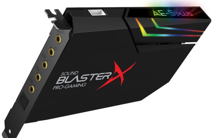 Creative Sound BlasterX AE-5 Plus Showing RGB Effects