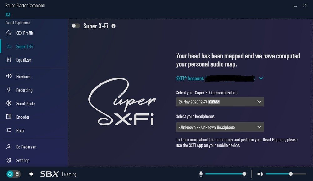 Soundblaster Command Super X-Fi
