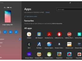Windows Your Phone Apps Page