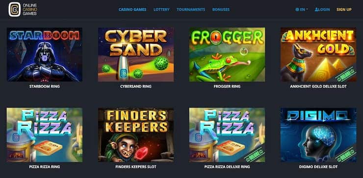 Online Casino Games Lobby